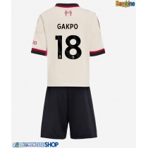 Maglie da calcio Liverpool Cody Gakpo #18 Seconda Maglia Bambino 2025-26 Manica Corta (+ Pantaloni corti)